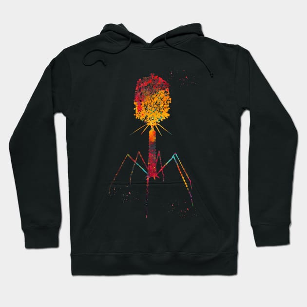 Bacteriophage Hoodie by erzebeth